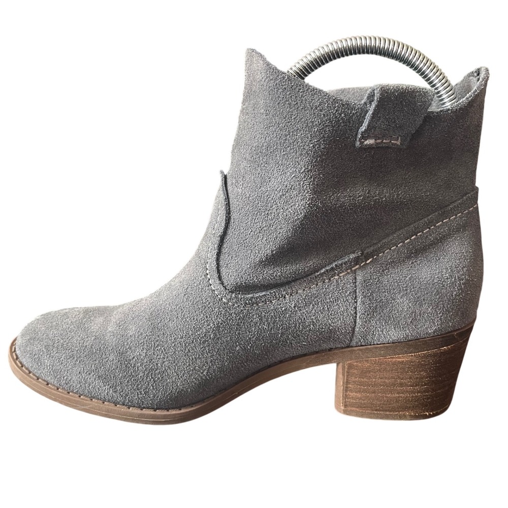 Carlos Santana Women's Gray Suede Leather Ankle Booties Western Cowgirl Sz8.5 - Picture 7 of 11